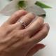Anel Classic em Prata 925 com Zircônia Rosa e Brancas