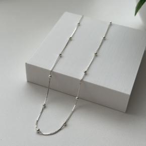 Corrente Veneziana de Prata 40cm com Bolinhas