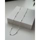 Corrente Veneziana de Prata 40cm com Bolinhas