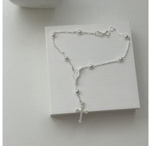 Pulseira Terço de Prata 925